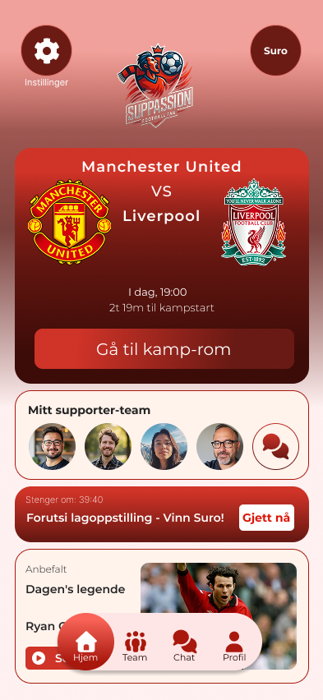 Match room home screen