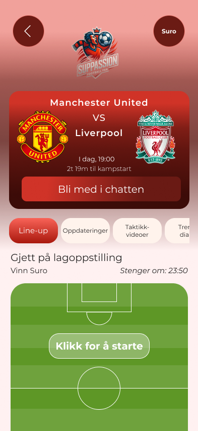 SupPassion match room detailed screen