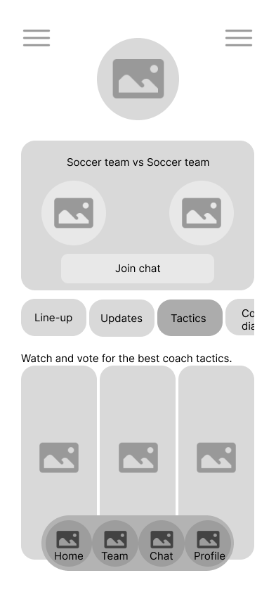 Wireframes for SupPassion
